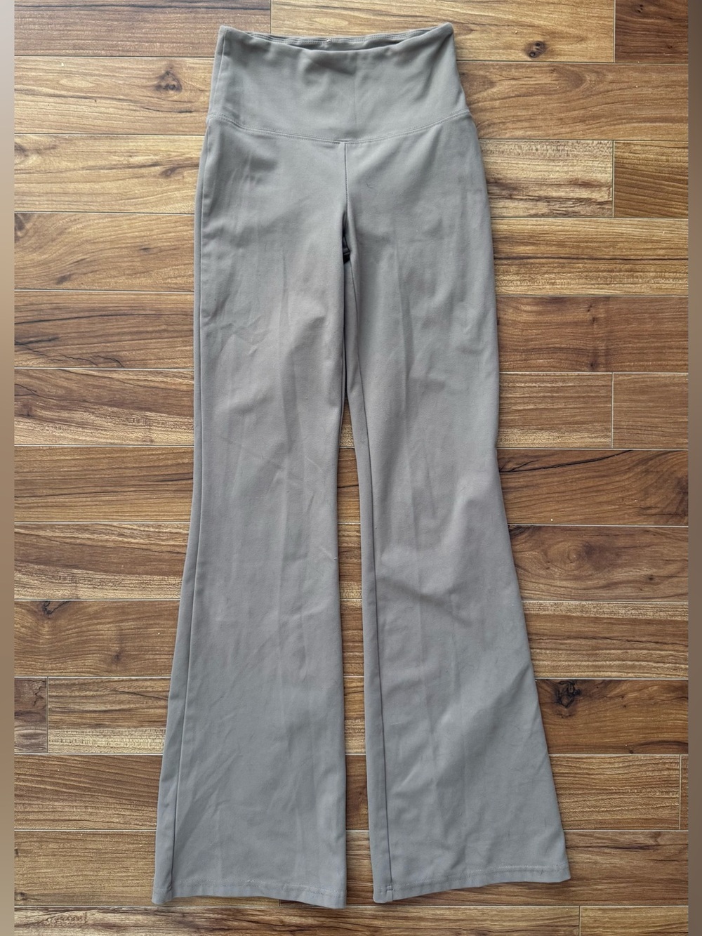 Garage High-Waisted Flare Leggings Yoga Pants Taupe Brown XXS
